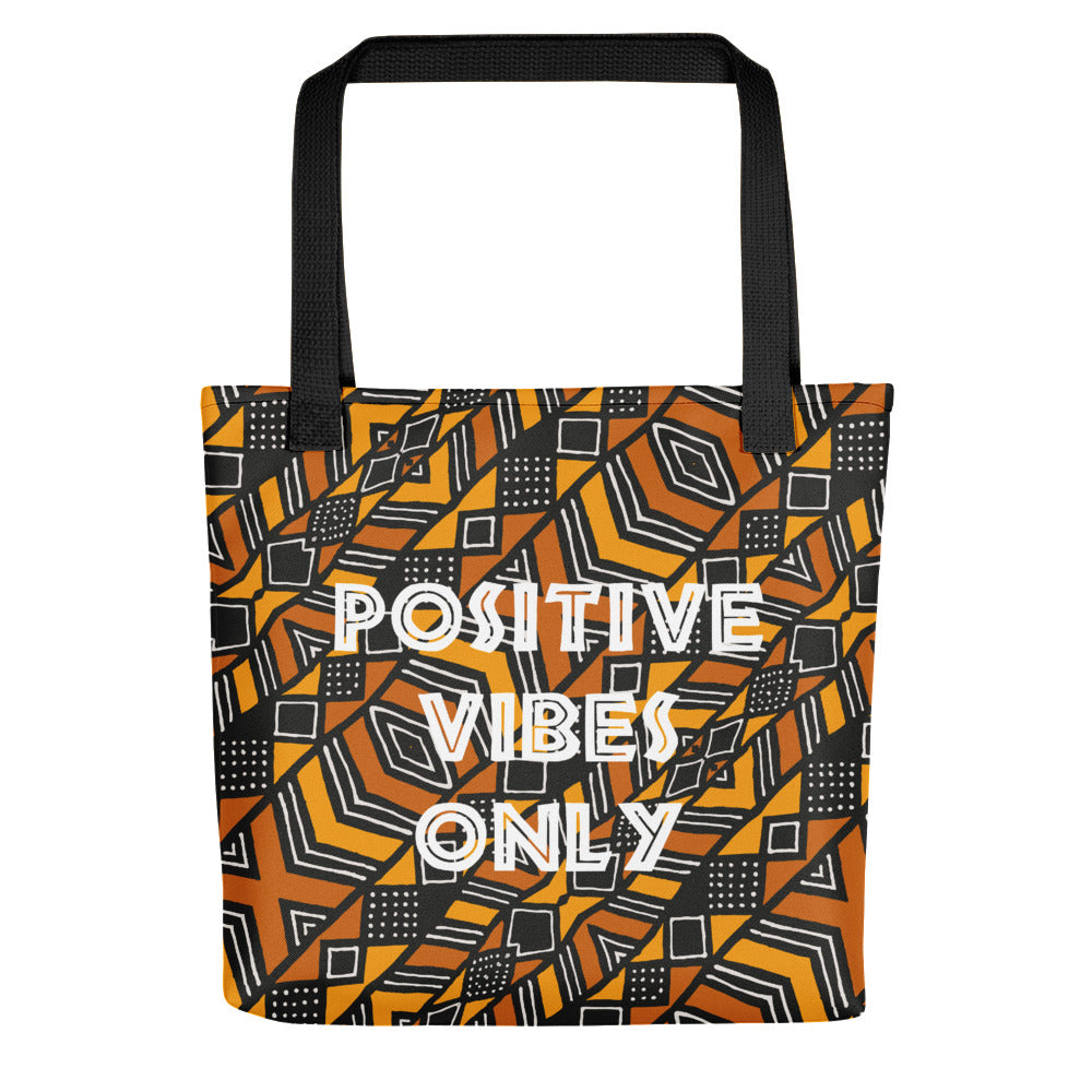 Tote bag "Positive Vibes Only - Bogolan"