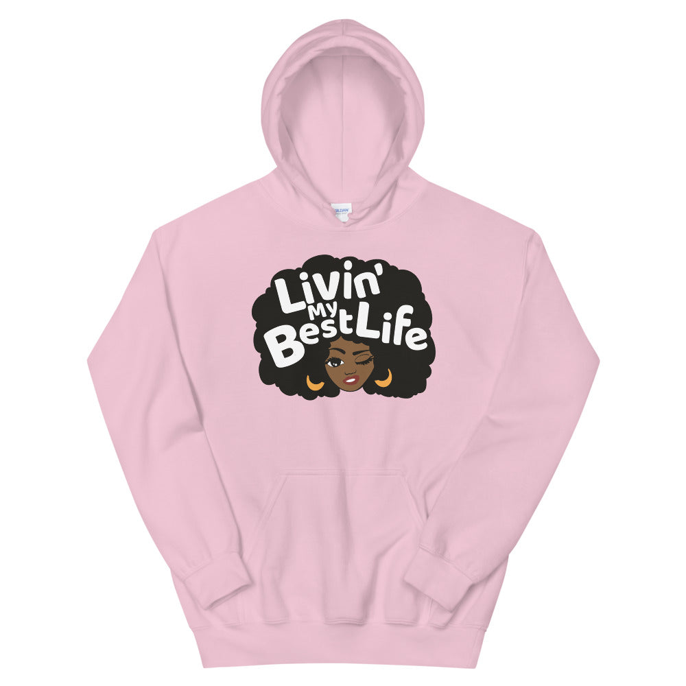 Sweatshirt capuche "Living my best life"