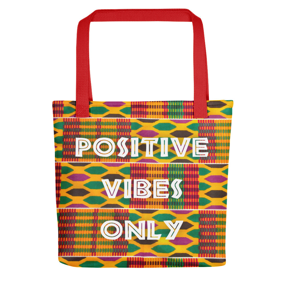 Tote bag "Positive Vibes Only - Kente" - Rootz shop