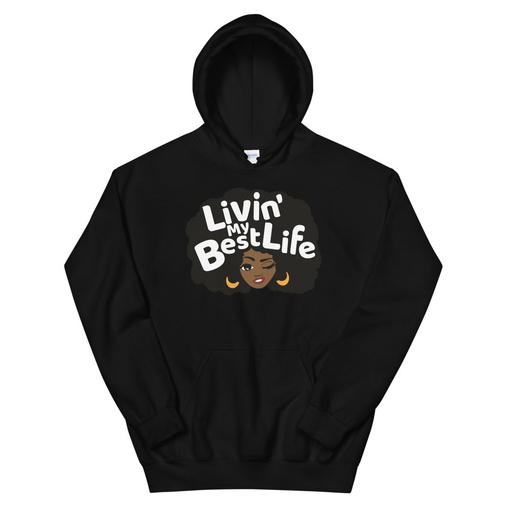 Sweatshirt capuche "Living my best life"
