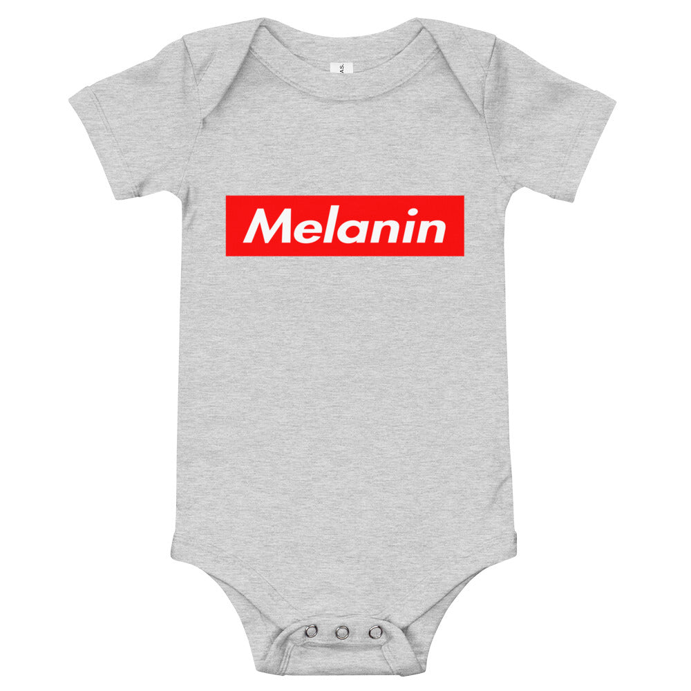 Melanin” baby bodysuit