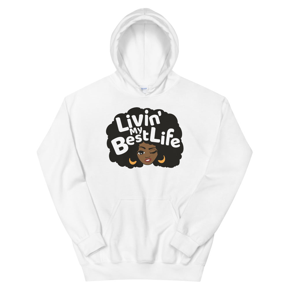 Sweatshirt capuche "Living my best life"