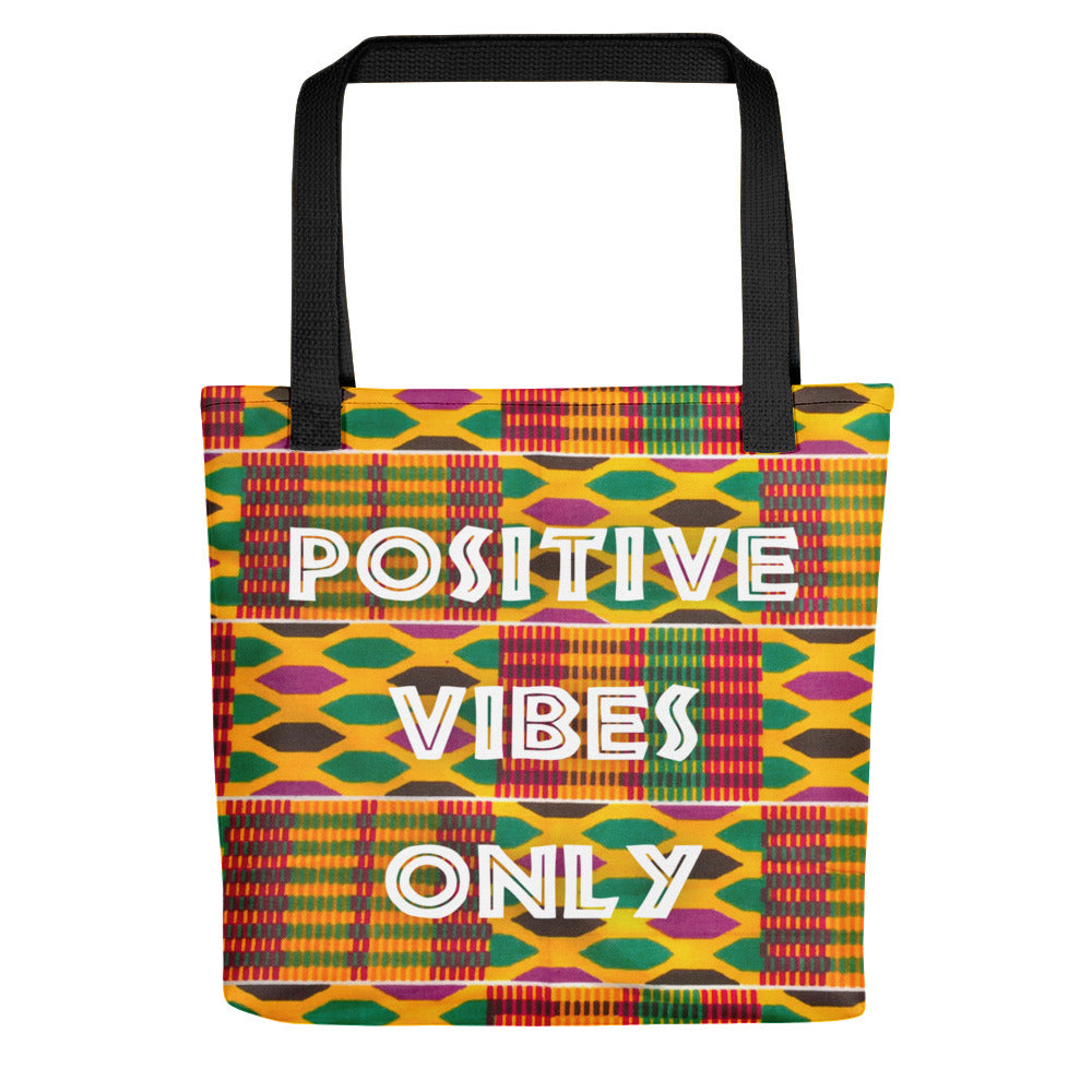 Tote bag "Positive Vibes Only - Kente" - Rootz shop