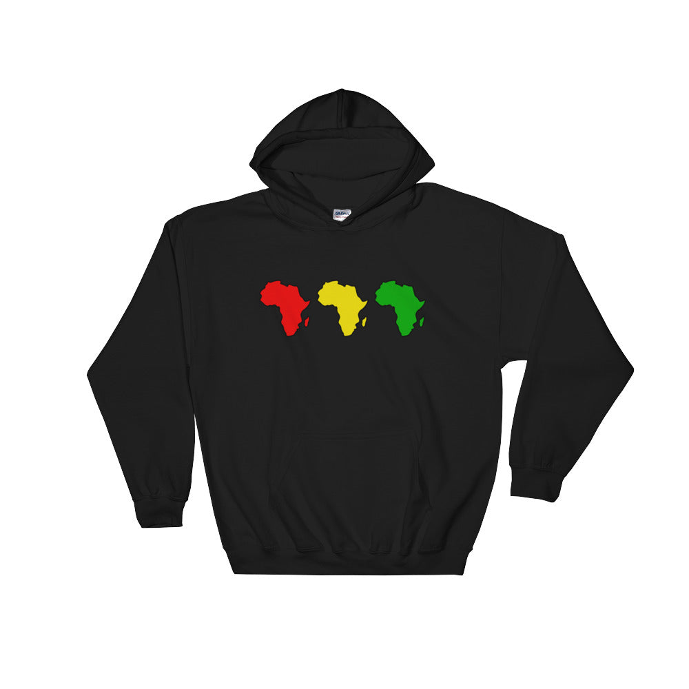 Sweatshirt capuche "Afrique Rouge-Jaune-Vert" - Rootz shop