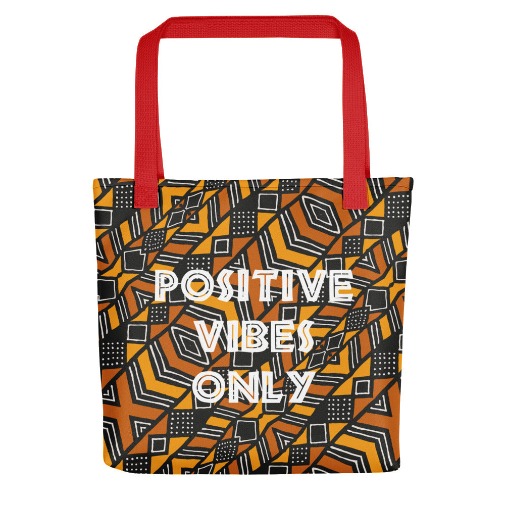 Tote bag "Positive Vibes Only - Bogolan"