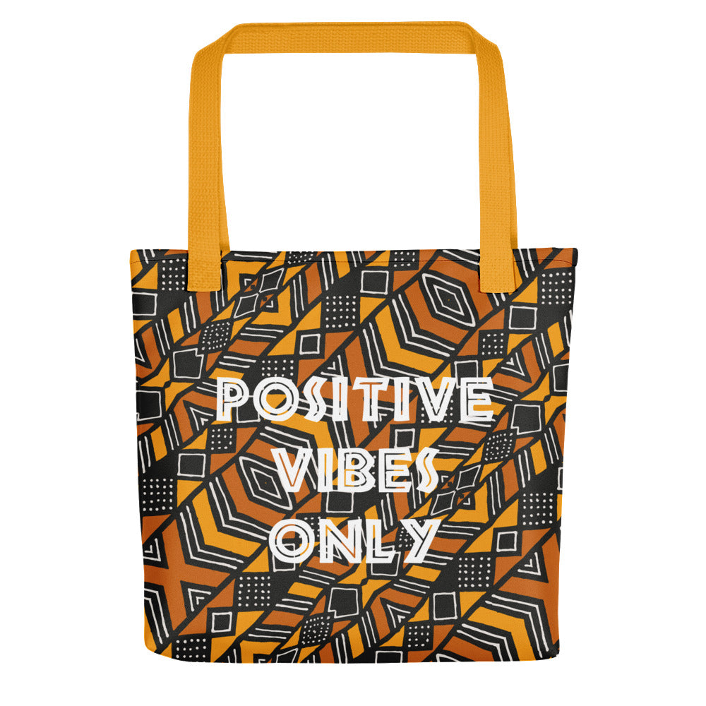 Tote bag "Positive Vibes Only - Bogolan"